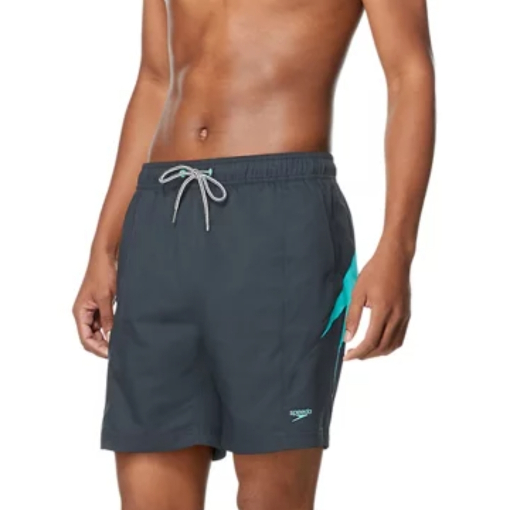 💙Speedo Men's Color Block Volley Shorts with UPF 50+ Protection - Picture 2 of 6